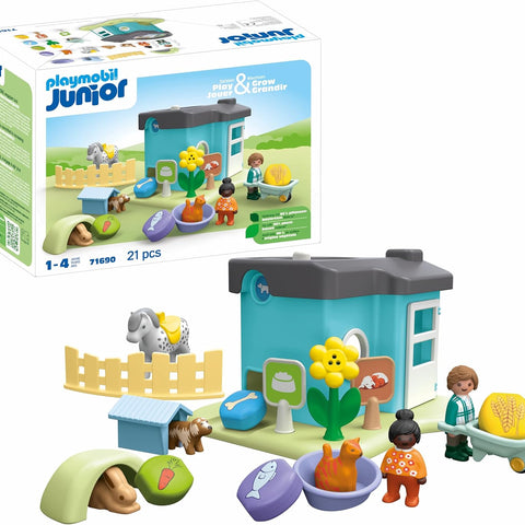 Playmobil Junior #71690 Animal Home with Treat Dispenser - Brand New!