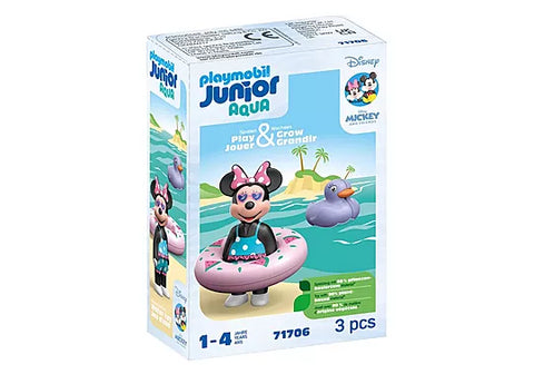 PLAYMOBIL #71706 Junior & Disney: Minnie Mouse's Beach Trip NEW!