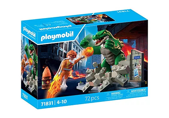 Playmobil #71831 Hero Battle Against Giant Lizard - Brand New!