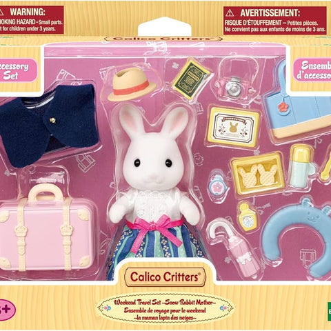 Calico Critters #CC1983 Weekend Travel Set - Snow Rabbit Mother - Brand New!