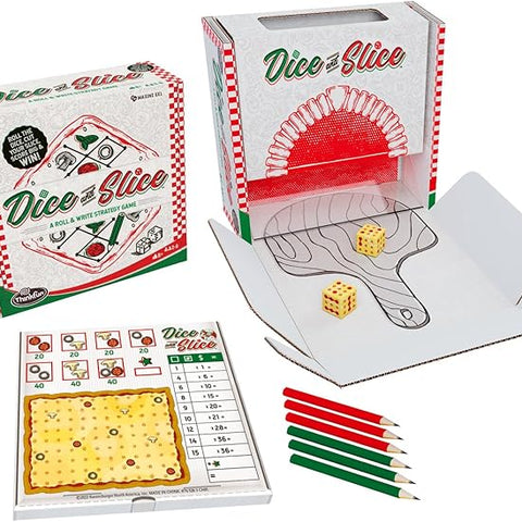 ThinkFun's Dice and Slice Pizza Party Dice Game - Deliciously Strategic Pizza Slicing Game - Brand New!