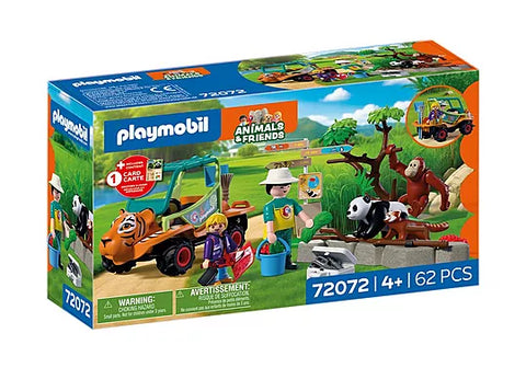 Playmobil #72072 Zookeeper with Vehicle - Brand New!