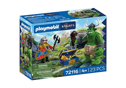 Playmobil #72116 Troll with Lion Knight Treasure - Brand New!