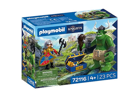 Playmobil #72116 Troll with Lion Knight Treasure - Brand New!
