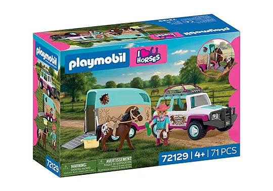 Playmobil #72129 Vehicle with Horse Trailer - Brand New!