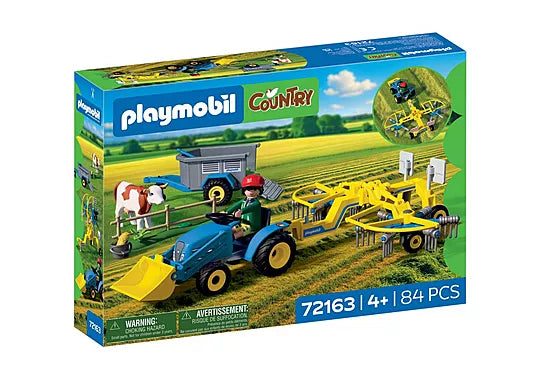 Playmobil #72163 Small Tractor with Hay Swather - Brand New!