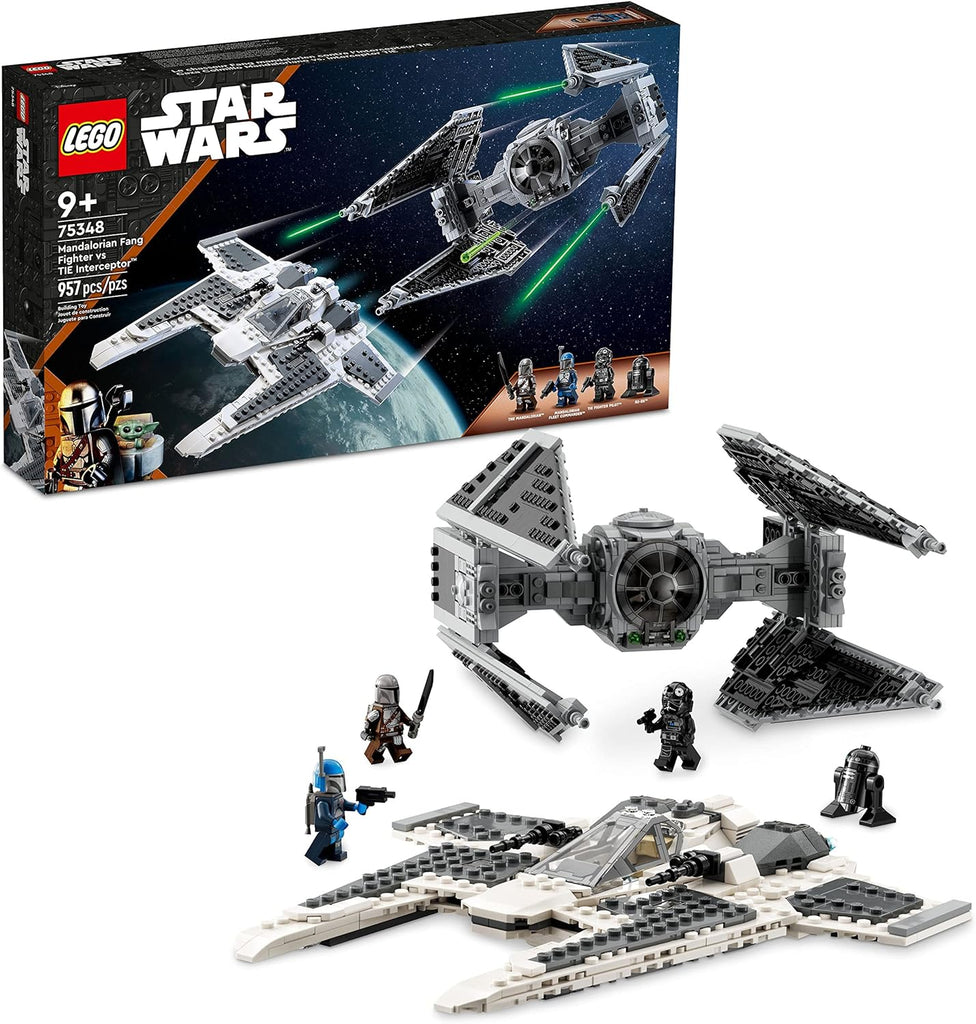 LEGO Star Wars #75348 Mandalorian Fang Fighter vs. TIE Interceptor - Brand New!