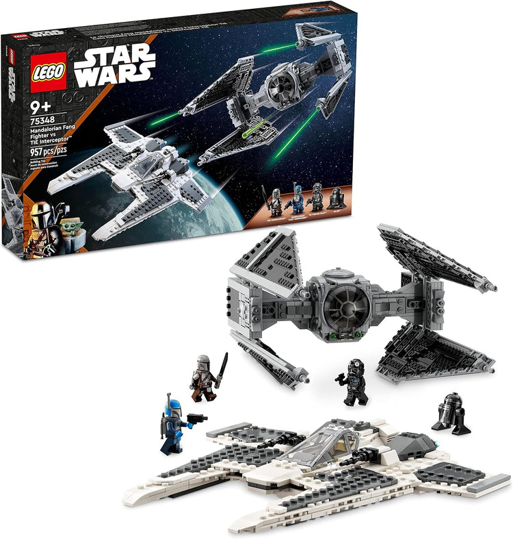 LEGO Star Wars #75348 Mandalorian Fang Fighter vs. TIE Interceptor - Brand New!