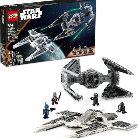 LEGO Star Wars #75348 Mandalorian Fang Fighter vs. TIE Interceptor - Brand New!