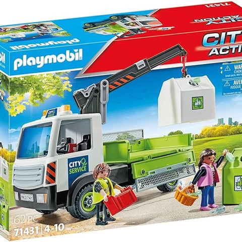 Playmobil #71431 Glass Recycling Truck with Container - Brand New!