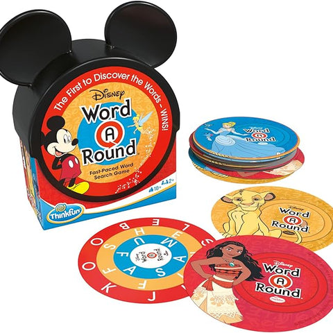 ThinkFun Think Fun Disney Word A Round: Read The Word Around The Card Trivia Game
