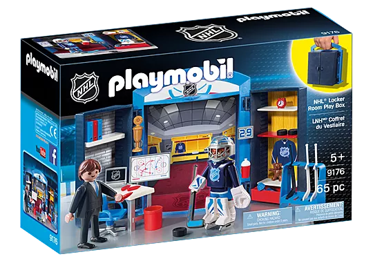 Playmobil #9176 NHL Locker Room Play Box - Brand New!