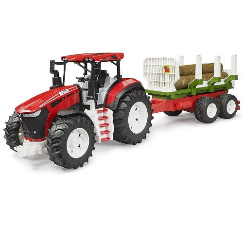 Bruder #03453 ROADMAX Tractor with Logging Trailer and Logs - Brand New!