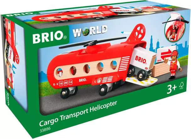 BRIO #33886 Cargo Transport Helicopter - Brand New!