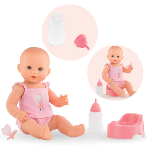 COROLLE DOLLS #130400 EMMA DRINK AND WET BATH BABY