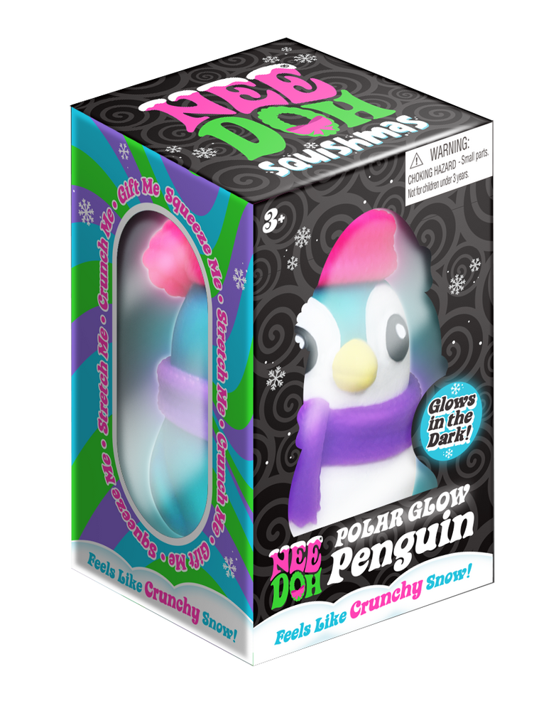 NeeDoh Squishmas Polar Glow Penguin - Brand New for 2026!