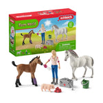 Schleich #42486 Vet Visiting Mare and Foal Farm Figurine Toys Play Set - Brand New!
