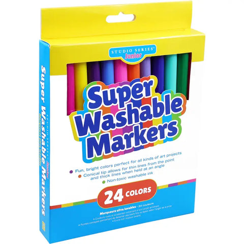 Peter Pauper Super Washable Markers (Set of 24 Colors) - Brand New!