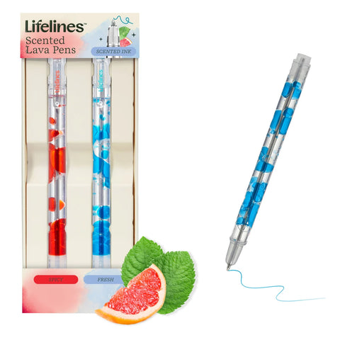 Lifelines Scented Lava Pen Set Blue/Red #11-2521-CP12 - Brand New!