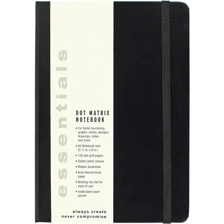 Peter Pauper Essentials Dot Matrix Notebook, Large, A5 Size - Brand New!
