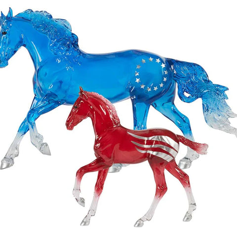Breyer Traditional #10671 Betsy & Ross Mustang Mare & Foal Set - Brand New!