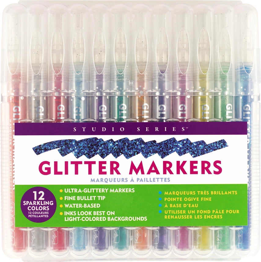 Peter Pauper Press Studio Series Glitter Markers - Brand New!