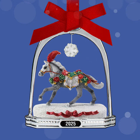 Breyer Holiday #10224 Christmas in Bloom - 2025 Stirrup Ornament - Brand New!