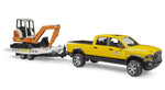 Bruder #2546 RAM Rental Service with Trailer and Mini Excavator - Brand New!