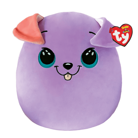 TY Squishy Beanies Bitsy the Purple Dog - Brand New!