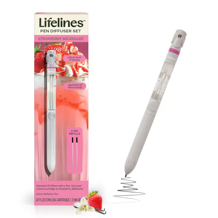 Lifelines Yummy Pen Diffuser with Essential Oil Blend - Strawberry Milkshake #LL-12-3123 - Brand New!
