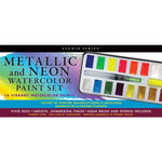 Peter Pauper Studio Series Metallic & Neon Watercolor Paint Set (Set of 18 Colors) - Brand New!