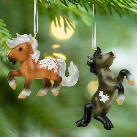 Breyer Holiday Collection #10672 Fireheart & Mauvelous | 2026 Mini Ornament Set - Brand New!