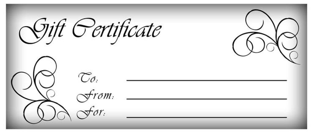 $25.00 TWENTY FIVE DOLLAR Gift Certificate