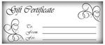 $25.00 TWENTY FIVE DOLLAR Gift Certificate