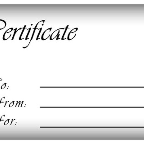 $25.00 TWENTY FIVE DOLLAR Gift Certificate