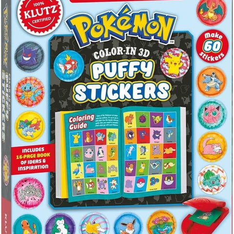 Pokemon Color-In 3D Puffy Sticker Craft Kit by Klutz