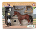Breyer #84244 CollectA Tournament Rider and Horse Set - Brand New!