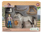 Breyer #84245 CollectA Western Rider and Horse Set - Brand New!