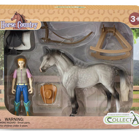 Breyer #84245 CollectA Western Rider and Horse Set - Brand New!
