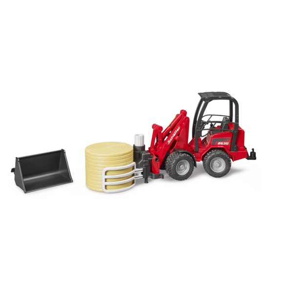 Bruder #02192 Schaffer Compact Loader with Bale Gripper and 1 Round Bale - New Factory Sealed