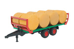 Bruder #02220 Bale Transport Trailer with 8 Round Bales! #2220