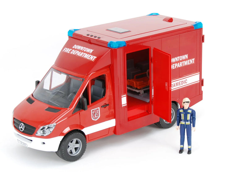 BRUDER TOYS #02539 MB Sprinter Ambulance Paramedic w/ Driver