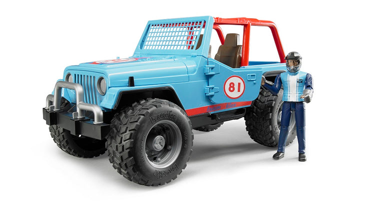 Bruder #02541 Jeep Cross Country Racer - Blue with Driver - New Factory Sealed #2541