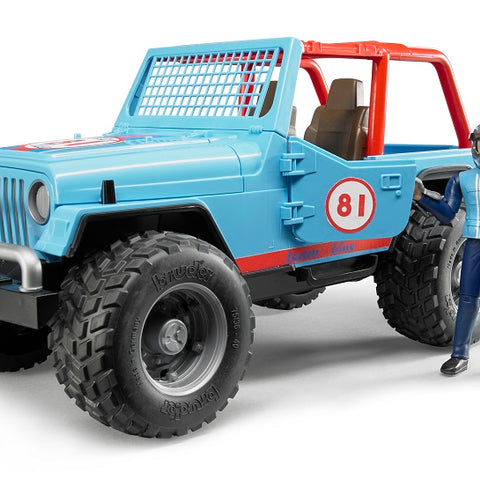 Bruder #02541 Jeep Cross Country Racer - Blue with Driver - New Factory Sealed #2541