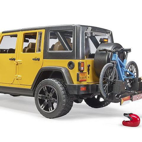 BRUDER #02543 Jeep Rubicon w Mountain Bike and Figure- New Factory Sealed!