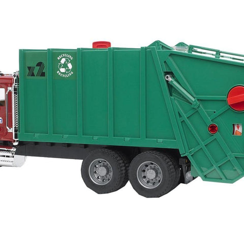 Bruder #02812 MACK Granite Garbage Truck (Ruby, Red, Green) -New-Factory Sealed #2812