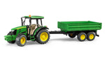 Bruder #09816 John Deere 5115M Vehicle with Trailer - New Factory Sealed #9816