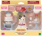 CALICO CRITTERS #CC1975 Tuxedo Cat Party Time Play Set NEW!