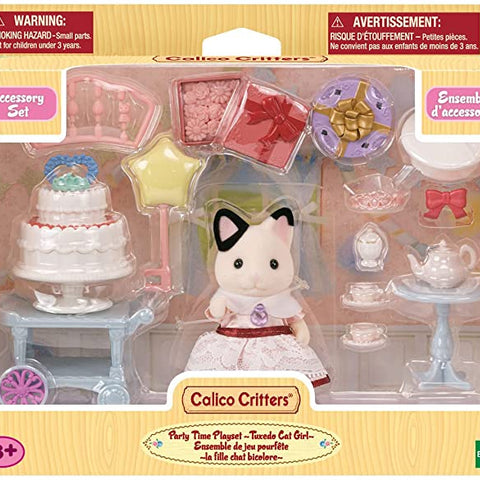 CALICO CRITTERS #CC1975 Tuxedo Cat Party Time Play Set NEW!