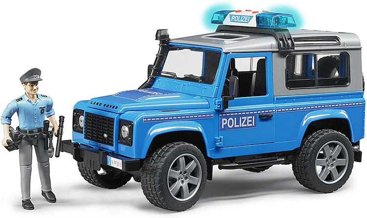 BRUDER #02597 Land Rover Police vehicle w/ Policeman NEW!